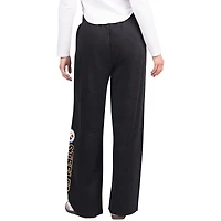 Women's G-III 4Her by Carl Banks Black Pittsburgh Steelers Field Wide Leg Sweatpants