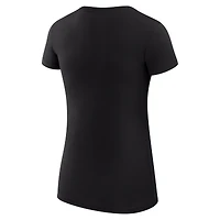 Women's G-III 4Her by Carl Banks  Black Pittsburgh Steelers Super-Slim Fit Lightweight Heart V-Neck T-Shirt