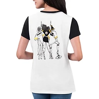 T-shirt pour femme G-III 4Her by Carl Banks White Pittsburgh Steelers Fashion Illustration