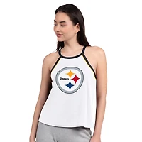 Women's G-III 4Her by Carl Banks  White Pittsburgh Steelers Redemption Win Slub Tank Top