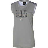Débardeur sans sueur Pittsburgh Steelers gris pour femme