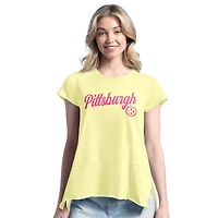 T-shirt jaune Margaritaville pour femme des Steelers de Pittsburgh Gametime Is Paradise