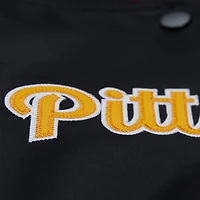 Women's Mitchell & Ness  Black Pittsburgh Steelers Full-Snap Satin Jacket