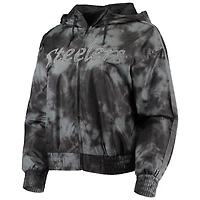 Women's Mitchell & Ness Black Pittsburgh Steelers Galaxy Full-Zip Windbreaker Hoodie Jacket