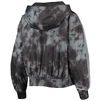 Women's Mitchell & Ness Black Pittsburgh Steelers Galaxy Full-Zip Windbreaker Hoodie Jacket