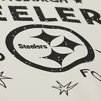 Sweat-shirt Mitchell & Ness Cream Pittsburgh Steelers Shooting Star grande taille pour femme