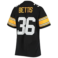 Maillot réplique Mitchell & Ness Jerome Bettis noir Pittsburgh Steelers 1996 Legacy pour femme