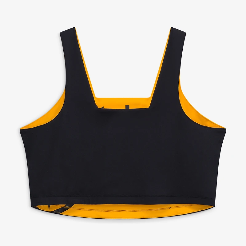 Women's New Era Black/Gold Pittsburgh Steelers Reversible Cropped Sport Classics Tank Top