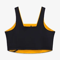 Women's New Era Black/Gold Pittsburgh Steelers Reversible Cropped Sport Classics Tank Top