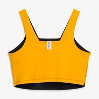 Women's New Era Black/Gold Pittsburgh Steelers Reversible Cropped Sport Classics Tank Top
