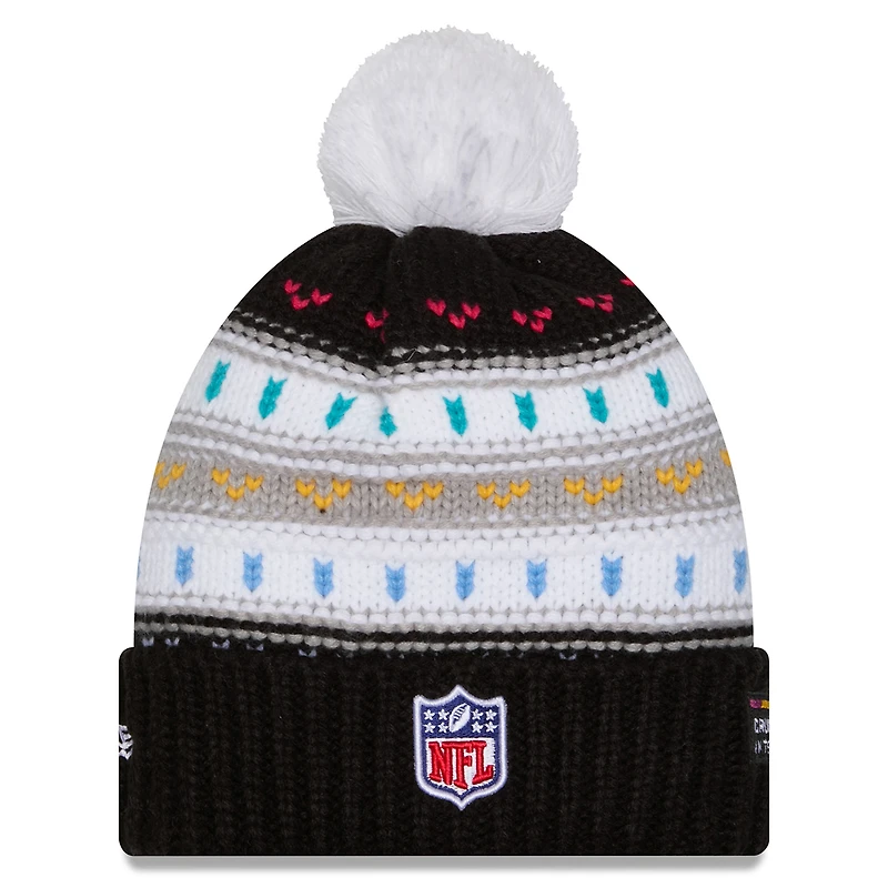 Bonnet à revers et pompon NFL Crucial Catch 2025 des Pittsburgh Steelers de New Era pour femme