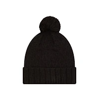 Bonnet en tricot épais à revers avec pompon pour femme New Era Pittsburgh Steelers Active noir