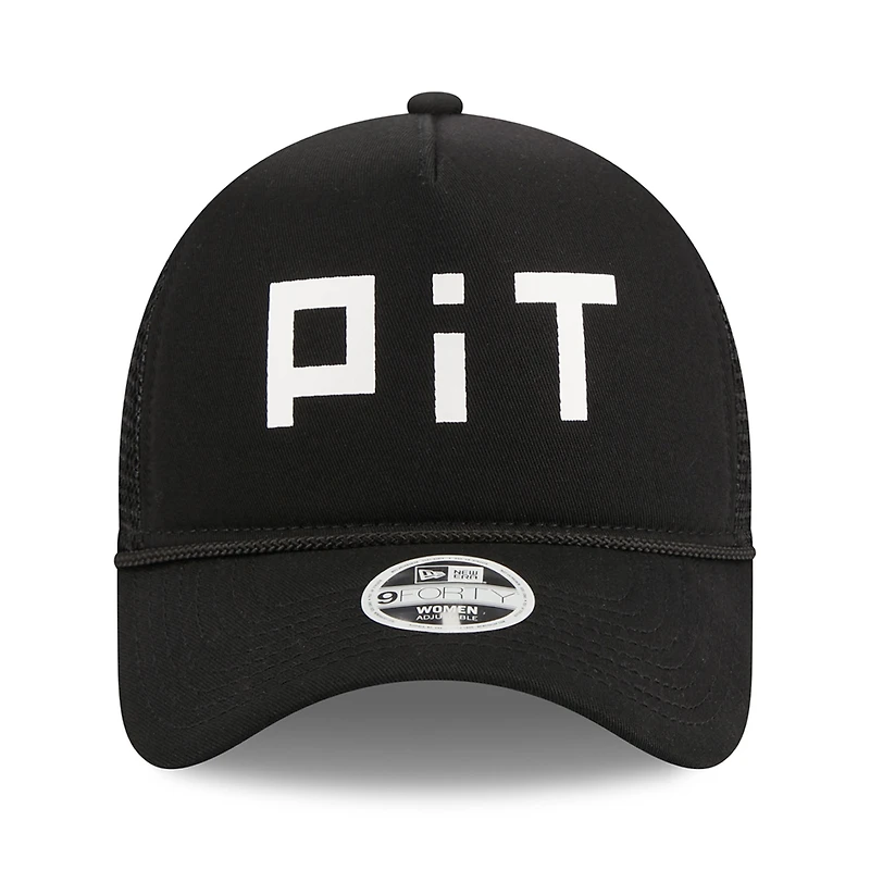 Casquette réglable noire Pittsburgh Steelers McGee Trucker 9FORTY New Era pour femme