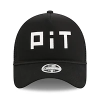 Casquette réglable noire Pittsburgh Steelers McGee Trucker 9FORTY New Era pour femme