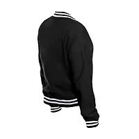 Women's New Era  Black Pittsburgh Steelers Throwback Fleece Full-Snap Jacket