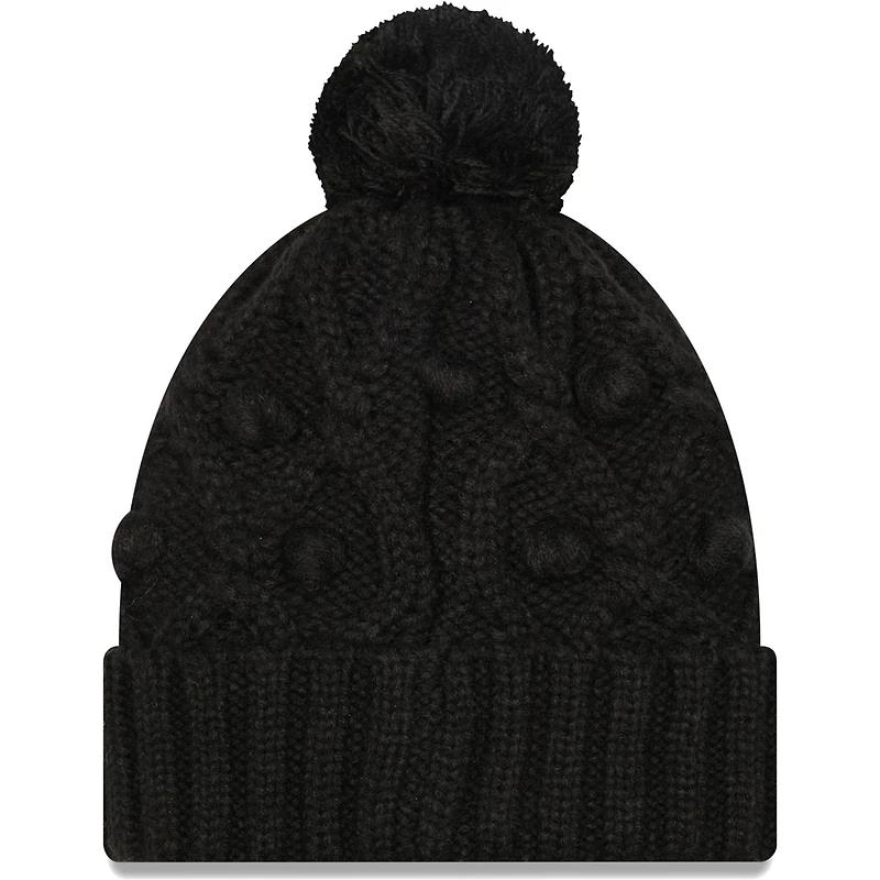 Bonnet Toasty Cuffed Pom Knit des Pittsburgh Steelers New Era pour femme - Noir