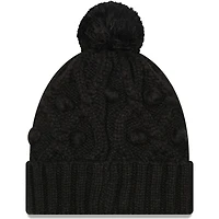 Bonnet Toasty Cuffed Pom Knit des Pittsburgh Steelers New Era pour femme - Noir