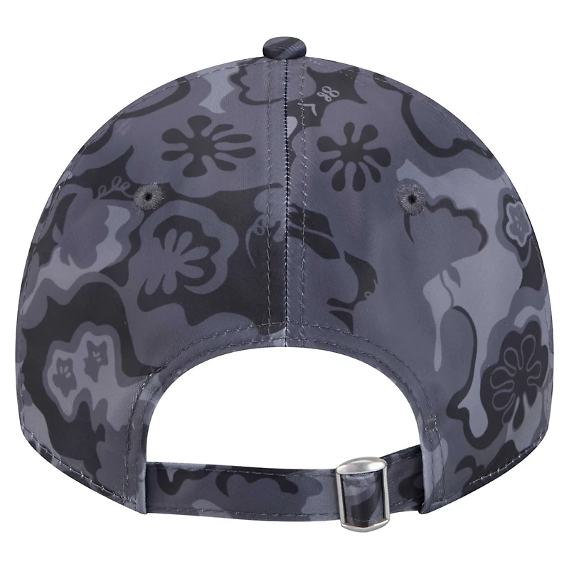 Casquette ajustable New Era noire pour femme Pittsburgh Steelers Trippy 9TWENTY