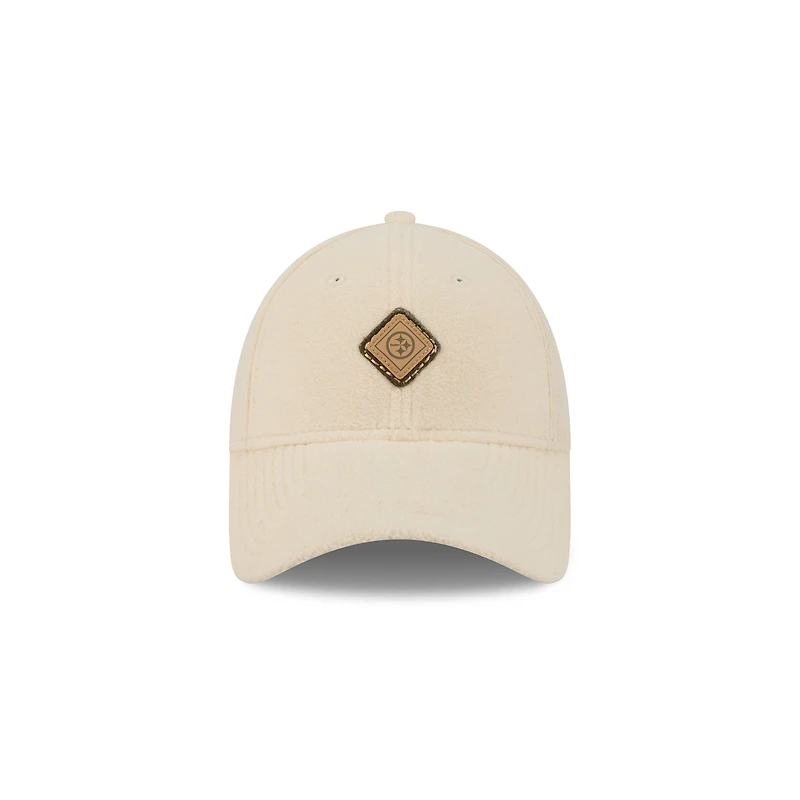Women's New Era Cream Pittsburgh Steelers Comfy 9FORTY Adjustable Hat