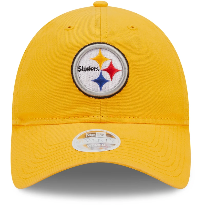 Casquette réglable New Era Gold Pittsburgh Steelers Core Classic 2.0 9TWENTY pour femme