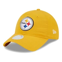 Casquette ajustable Main Core Classic 2.0 9TWENTY dorée des Pittsburgh Steelers de New Era pour femme
