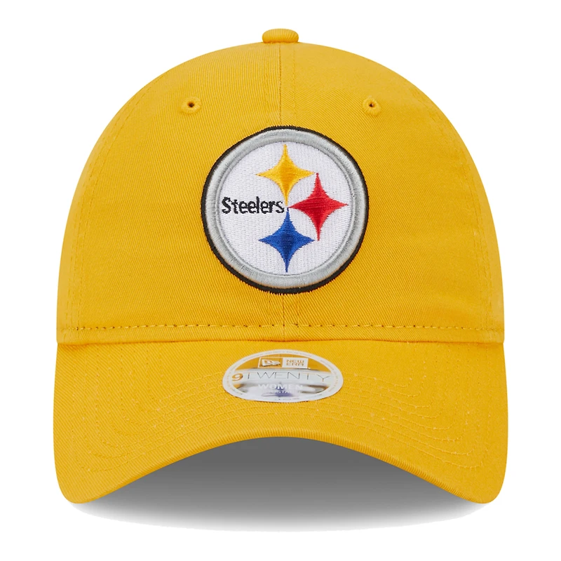 Casquette ajustable Main Core Classic 2.0 9TWENTY dorée des Pittsburgh Steelers de New Era pour femme