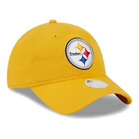 Casquette ajustable Main Core Classic 2.0 9TWENTY dorée des Pittsburgh Steelers de New Era pour femme