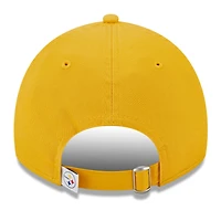 Casquette ajustable Main Core Classic 2.0 9TWENTY dorée des Pittsburgh Steelers de New Era pour femme
