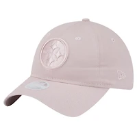 Casquette ajustable Main 9TWENTY rose clair des Pittsburgh Steelers de New Era pour femme