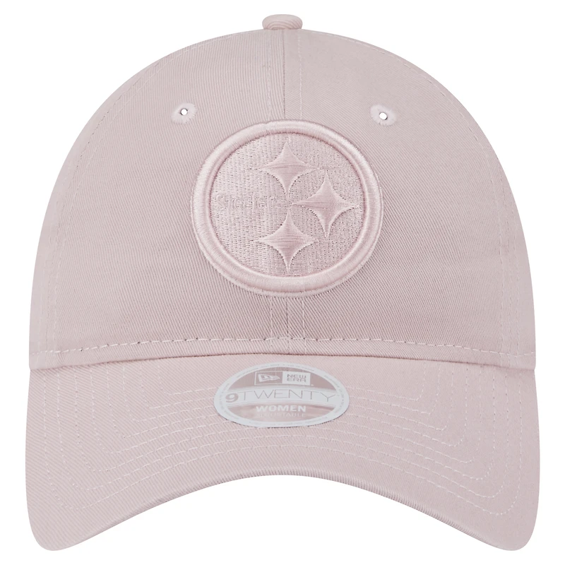 Casquette ajustable Main 9TWENTY rose clair des Pittsburgh Steelers de New Era pour femme