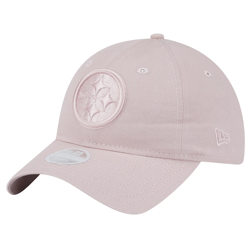 Casquette ajustable Main 9TWENTY rose clair des Pittsburgh Steelers de New Era pour femme