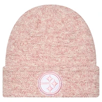 Women's New Era Pink Pittsburgh Steelers Metallic Cuffed Knit Hat