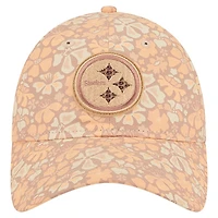 Women's New Era  Tan Pittsburgh Steelers Floral 9TWENTY Adjustable Hat