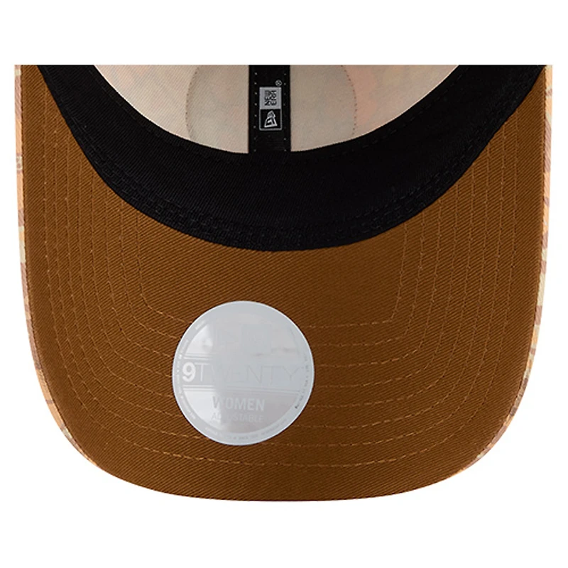 Women's New Era  Tan Pittsburgh Steelers Floral 9TWENTY Adjustable Hat