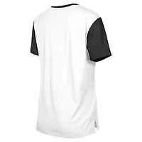 T-shirt 3rd Down des Pittsburgh Steelers de New Era pour femme, blanc/noir