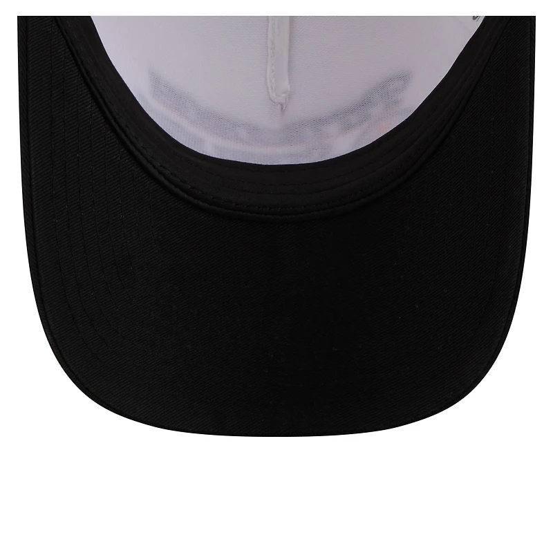Casquette ajustable New Era blanche et noire Pittsburgh Steelers Retro A-Frame 9FORTY pour femme