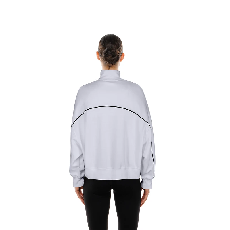 Women's New Era White Pittsburgh Steelers Functional Fandom Quarter-Zip Sweatshirt