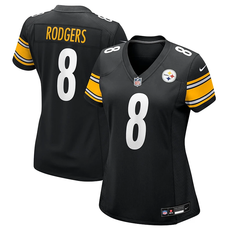 Maillot Nike Aaron Rodgers noir pour femme des Pittsburgh Steelers