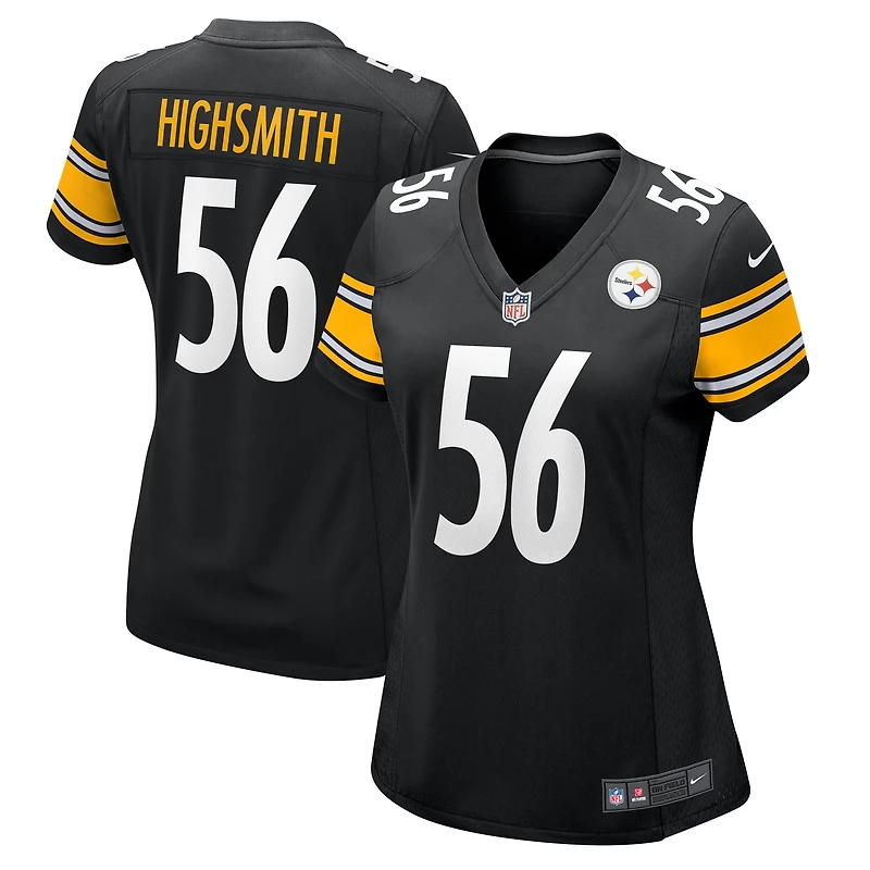 Maillot de match Nike Alex Highsmith noir des Steelers Pittsburgh pour femme