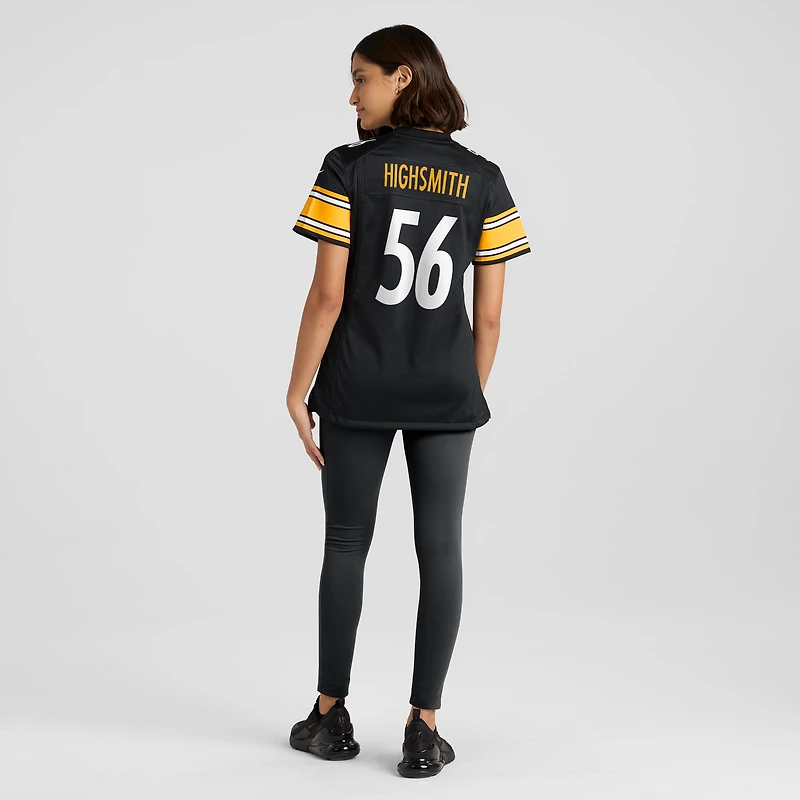 Maillot de match Nike Alex Highsmith noir des Steelers Pittsburgh pour femme