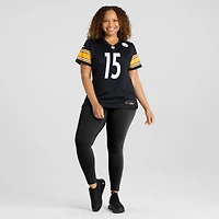 Maillot Nike Ben Skowronek noir pour femme des Pittsburgh Steelers