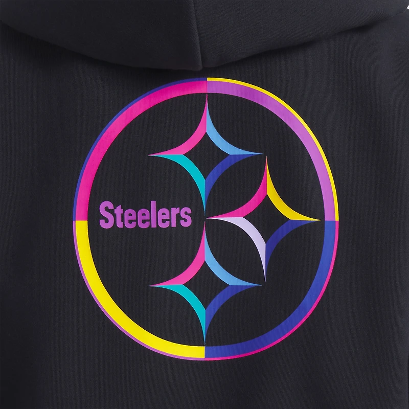Sweat à capuche Nike noir pour femme Pittsburgh Steelers NFL Crucial Catch 2025 Sideline Dri-FIT
