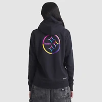Sweat à capuche Nike noir pour femme Pittsburgh Steelers NFL Crucial Catch 2025 Sideline Dri-FIT
