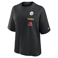 T-shirt Nike noir Pittsburgh Steelers pour femme