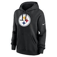 Sweat à capuche en polaire Nike Pittsburgh Steelers Club pour femme, noir