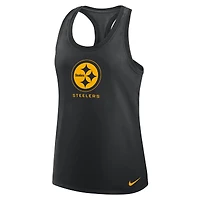 Women's Nike  Black Pittsburgh Steelers Hurry Up Tri-Blend Dri-FIT Tank Top