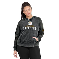 Women's Nike  Black Pittsburgh Steelers Lightweight Gym Vintage Pullover Hoodie