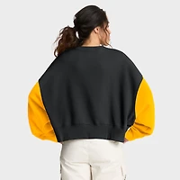 Sweat-shirt oversize à blocs de couleurs Nike noir des Pittsburgh Steelers pour femme