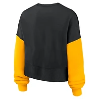 Sweat-shirt oversize à blocs de couleurs Nike noir des Pittsburgh Steelers pour femme