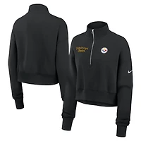 Women's Nike Black Pittsburgh Steelers Phoenix Half-Zip Sweatshirt